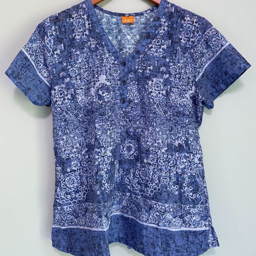 Barco navy blue scrub top